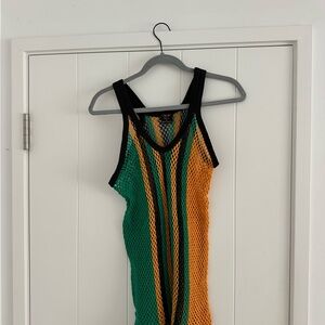 Multicolor Mesh Tank Top